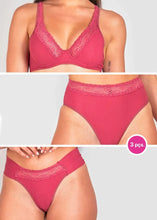 Carregar imagem no visualizador da galeria, Coleção Marjorie 3 peças GRENAT