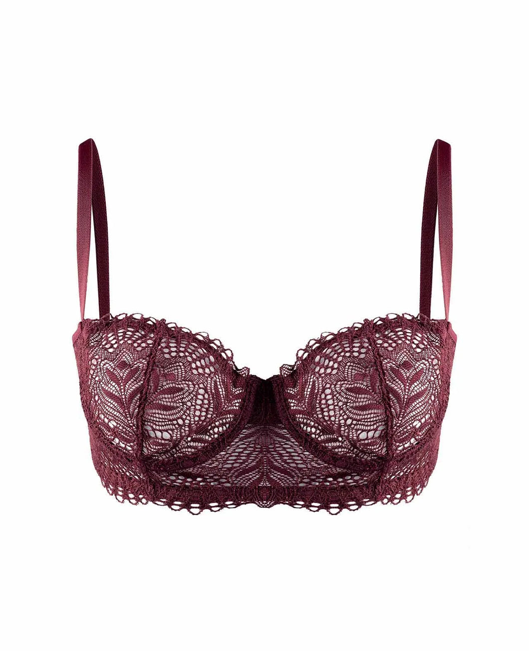 SUTIÃ BALCONET RENDA SOUL VERMELHO BORDÔ