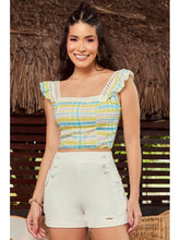 Carregar imagem no visualizador da galeria, Conjunto De Cropped Com Decote Quadrado E Short
