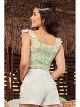 Carregar imagem no visualizador da galeria, Conjunto De Cropped Com Decote Quadrado E Short
